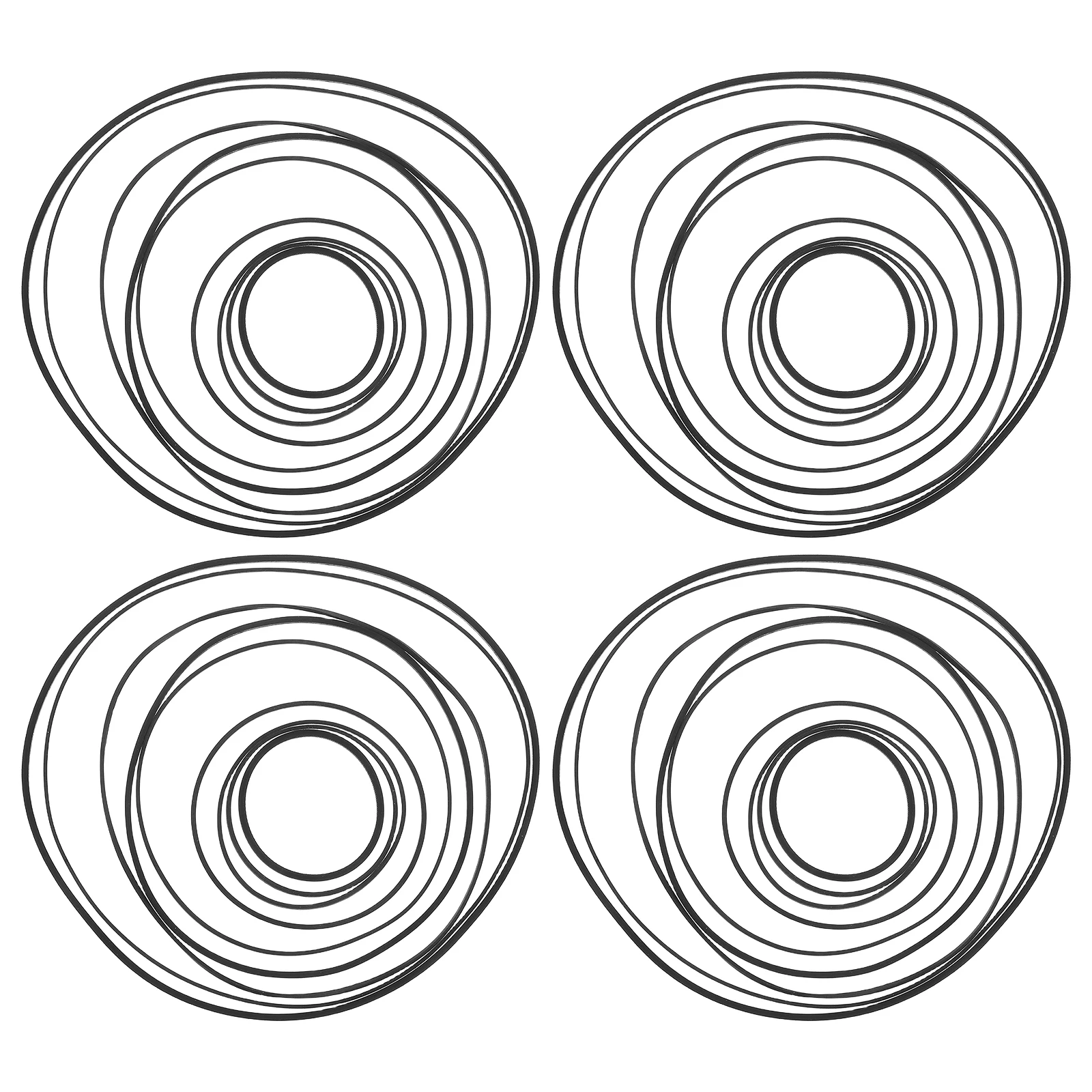 40pcs 레코더 카세트 수리 키트 휴대용 오래 지속되는 고무 디자인 테이프 플레이어 벨트 DJ 장비 카세트 벨트 교체