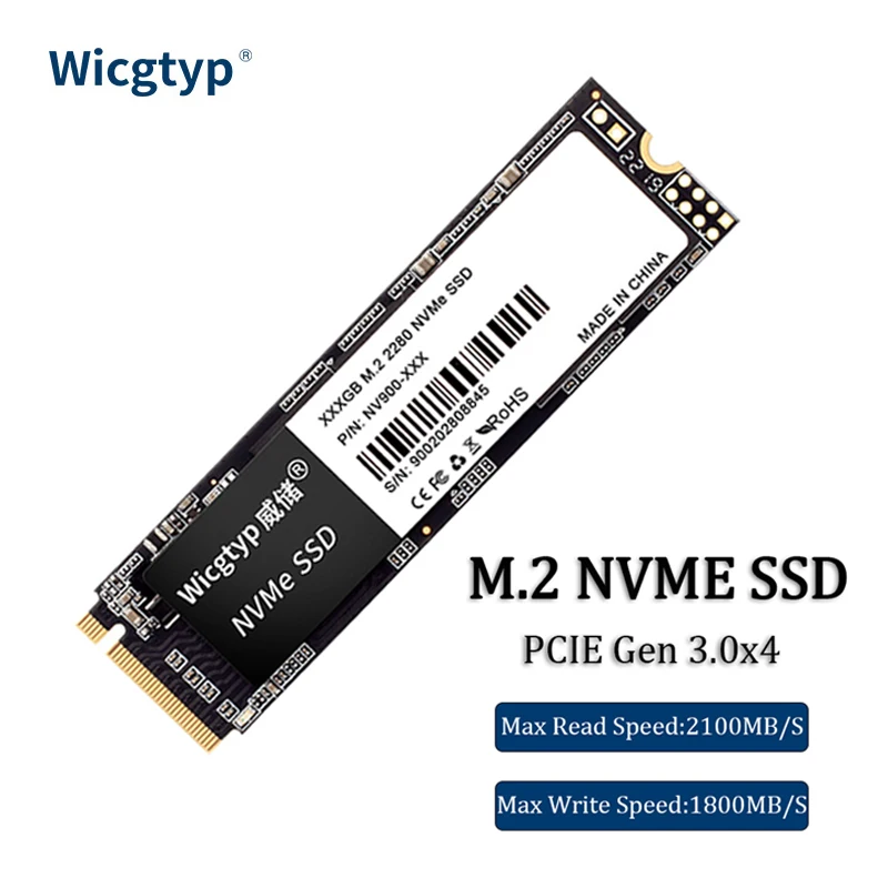 Estado Sólido Internas do Disco Rígido Nvme 128 de Wicgtyp M.2 Nvme 256gb 3.0 gb Pcie Gen 512×4 Ssd Nvme 2280 gb 1tb para o Portátil Unidades de