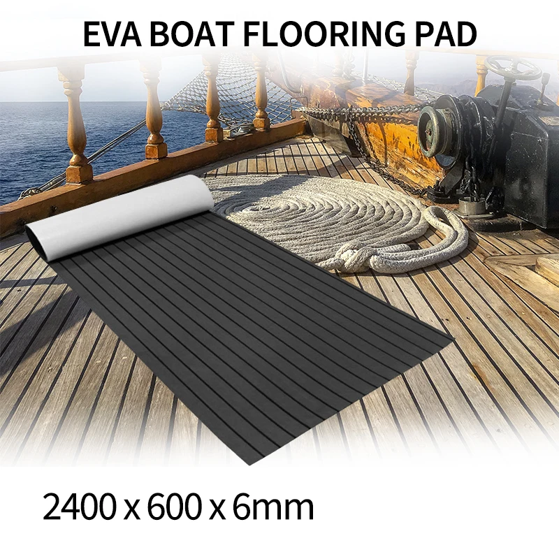 

Non-Skid Self-Adhesive EVA Foam Boat Floor Mat Faux Teak Marine Yacht Speedboat Decking Carpet RV Swimming Pool Floor Pad