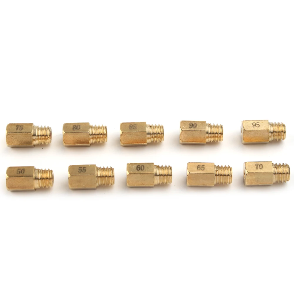 10 Pz Moto Carburatore Getto Principale Per Mikuni Vm/Tm/Tmx Ax100 50 55 60 65 70 75 80 85 90 95