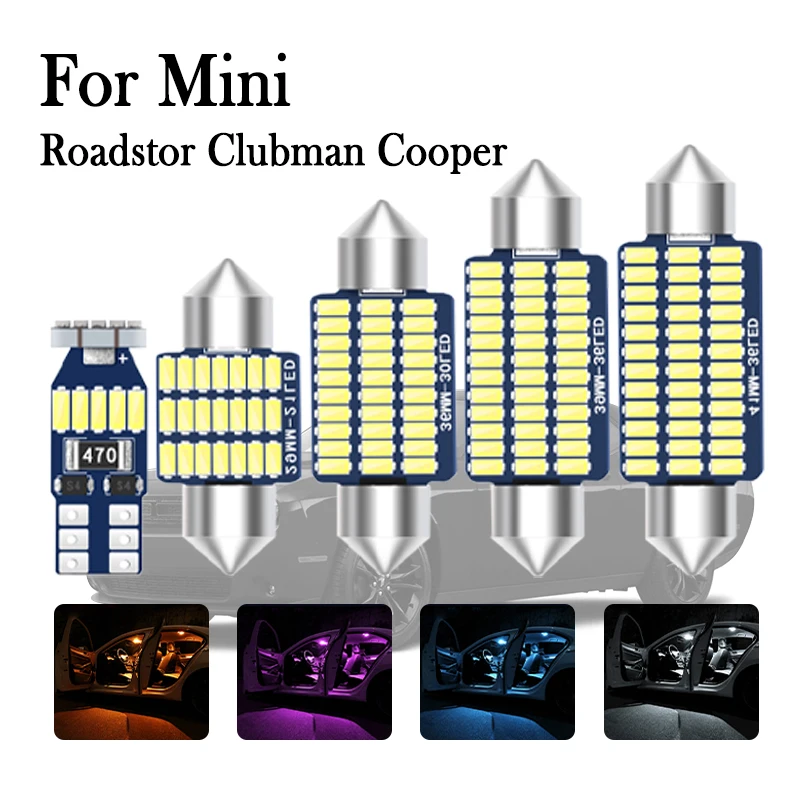 

For Mini Roadster R59 F60 R60 Cooper R50 R53 R56 F55 F56 R58 F57 R57 R52 Clubman F54 R55 Interior LED Light Canbus Accessories