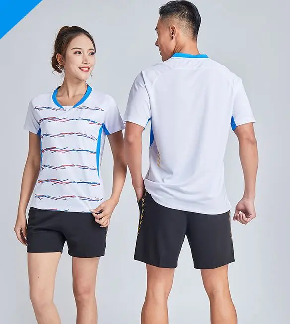 Men's Tennis T Shirts + Shorts , Male Quick Dry Badminton T-Shirt , Man Sportwear Clothes Table Kits Set Can Name