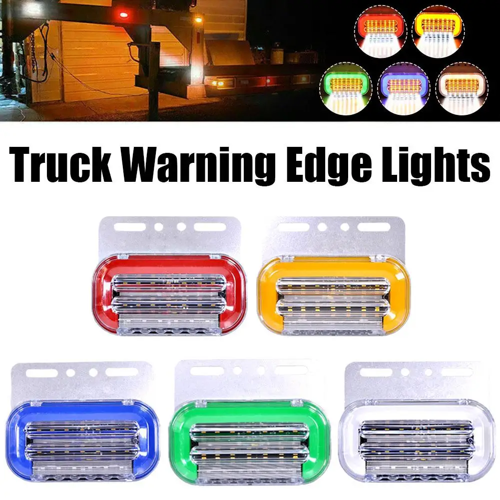 

10 шт. аксессуары для грузовиков 24 в боковой фонарь для грузовика предупреждающий хвост оранжевый 3 режима индикатор сигнала для грузовика светодиодные задние фонари для прицепа W2O5