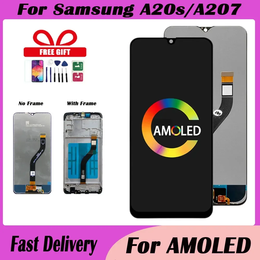 1 Pz 6.5 ''Per Samsung A20S A207 A2070 Sm-A207F Display Lcd Digitizer Assembly Repacement Per Samsung A20S Lcd