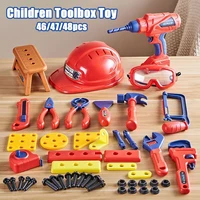 Children Toolbox Set Play House Repair Toolbox Drill Screw Puzzle Assembly Games Pretend Play Toys Engineering Puzzle Kids Gift 1