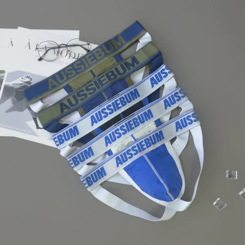 

Aussiebum new men's rear cutout small mesh low rise sexy panties youth double thong