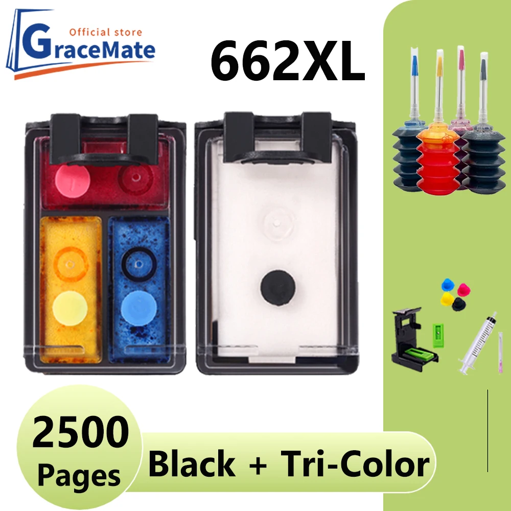 662xl Compatible For Hp 1515 Cartridge For Hp 662 Hp662 For Hp 3545 Deskjet 1015 1515 2515 2545 4510 4515 4516 4518 - Cartridges AliExpress