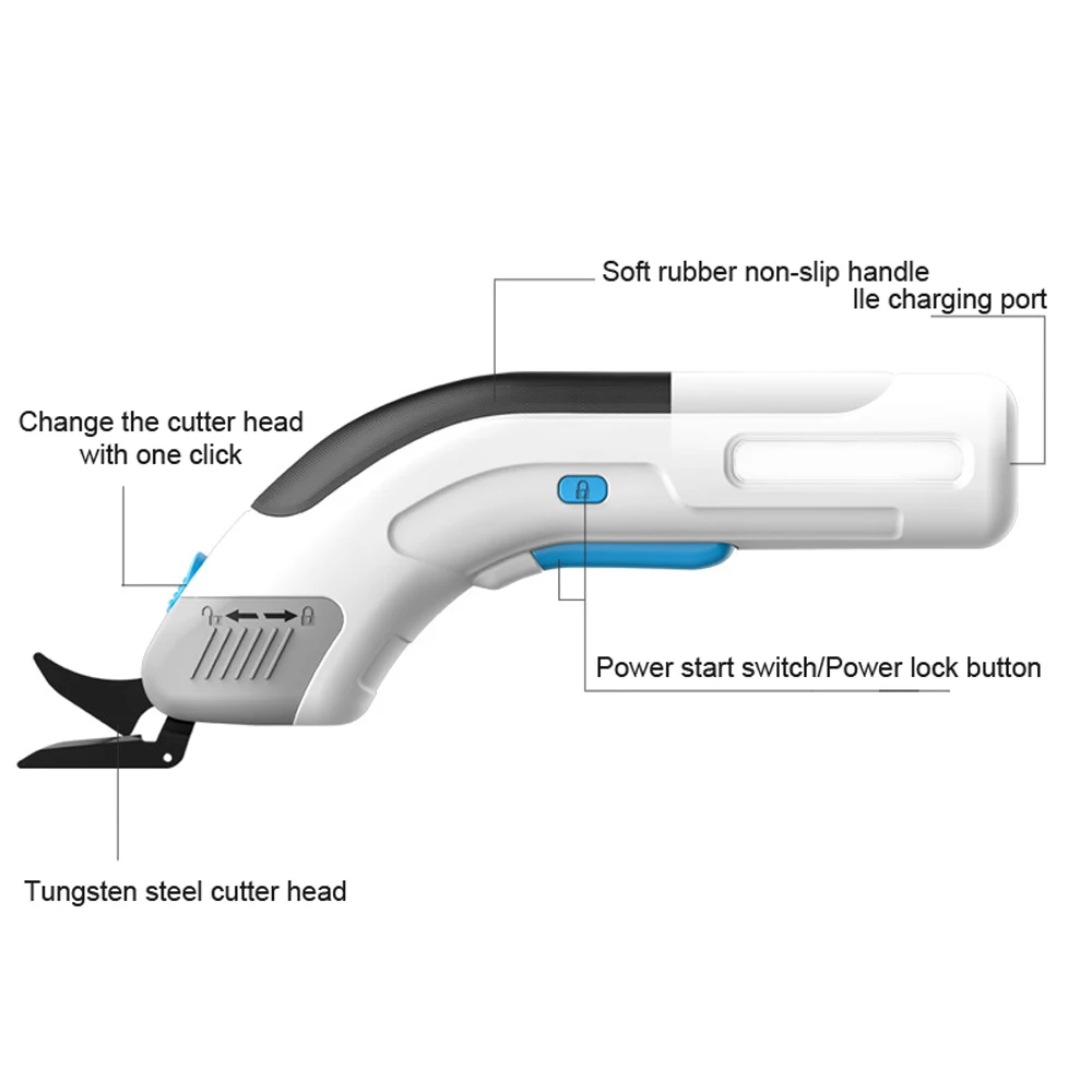 Electric Cloth Cutter High Speed Motor Portable Fabric Cutting Machine Handheld