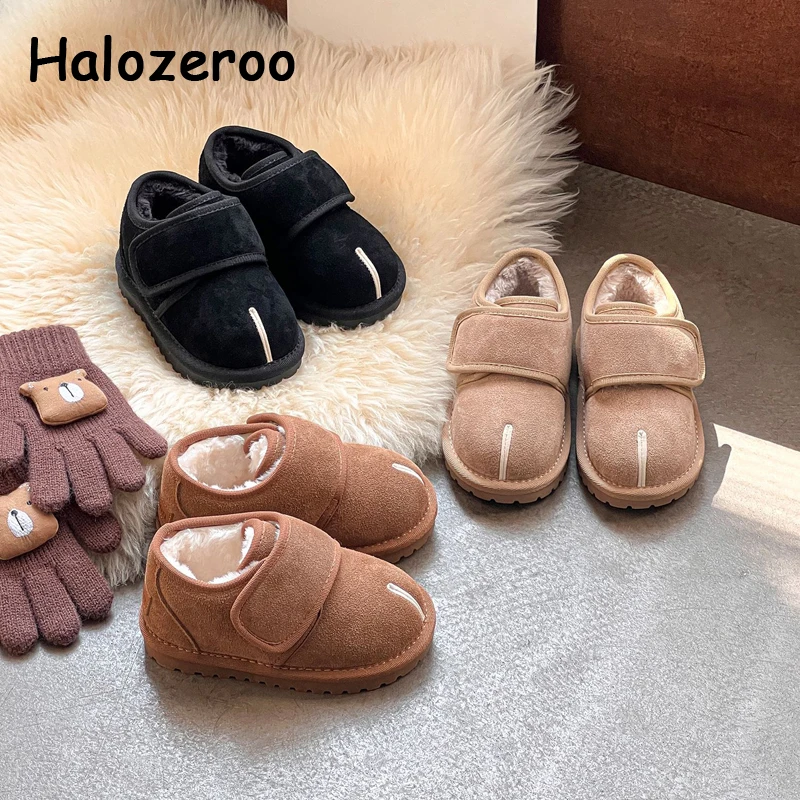 

New Kids Snow Boots Baby Girls Ankle Shoes Children Brand Fashion Boots Toddler Warm Boots Boys Soft Black Shoes Casual Winter