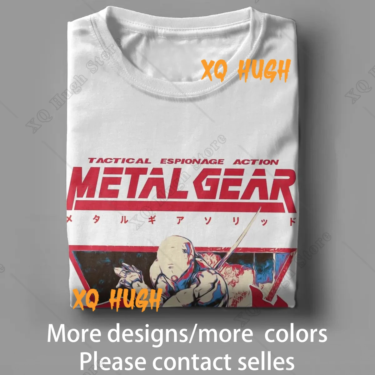 Men's Metal Gear Solid Graphic T-Shirt - Round Collar Cotton Short Sleeve Tee