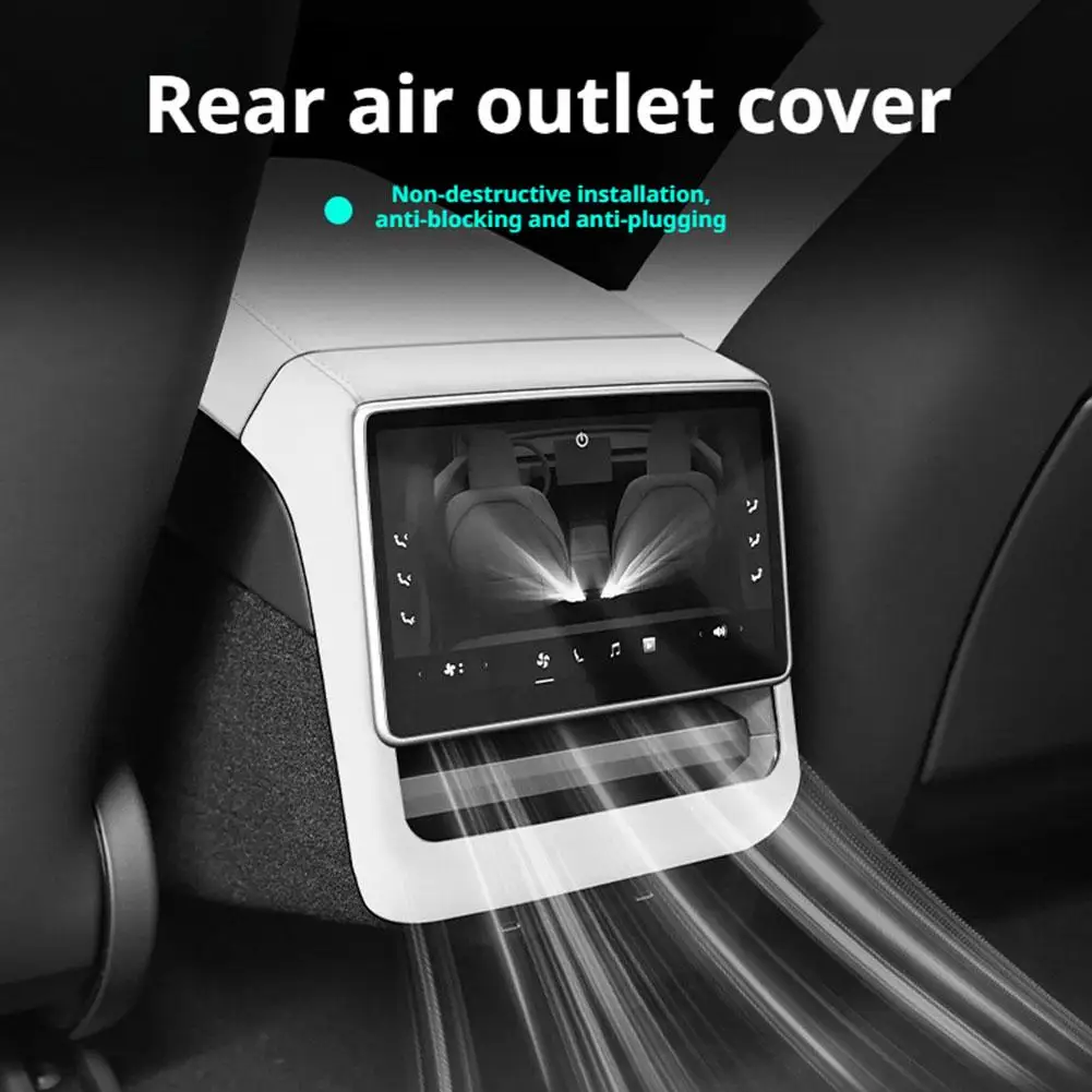 테슬라의 업데이트된 모델 3/Y 후면 스크린 보호기 에어컨 통풍구 수정 액세서리는 긁힘 방지 도구를 제공합니다.