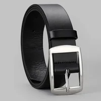 New Luxury Belt for Men PU Leather Belt Metal Pin Buckle High Quality Famous Brand Designer Waist Strap Belt for Jeans Plus Size 5