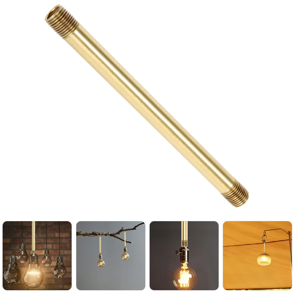 

M10 Pure Copper Straight Tube Wall Lamp Holder Connected to DIY Lighting Accessories Repair Kit Parts for Table Fixture Stems