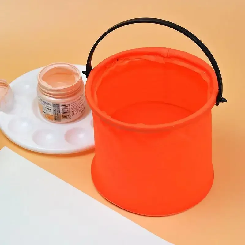 Beach Sand Play Bucket Toy Folding Collapsible Portable Bucket Gardening Tool Outdoor Pool Play Tools Toy Kid Child Summer Favor 4