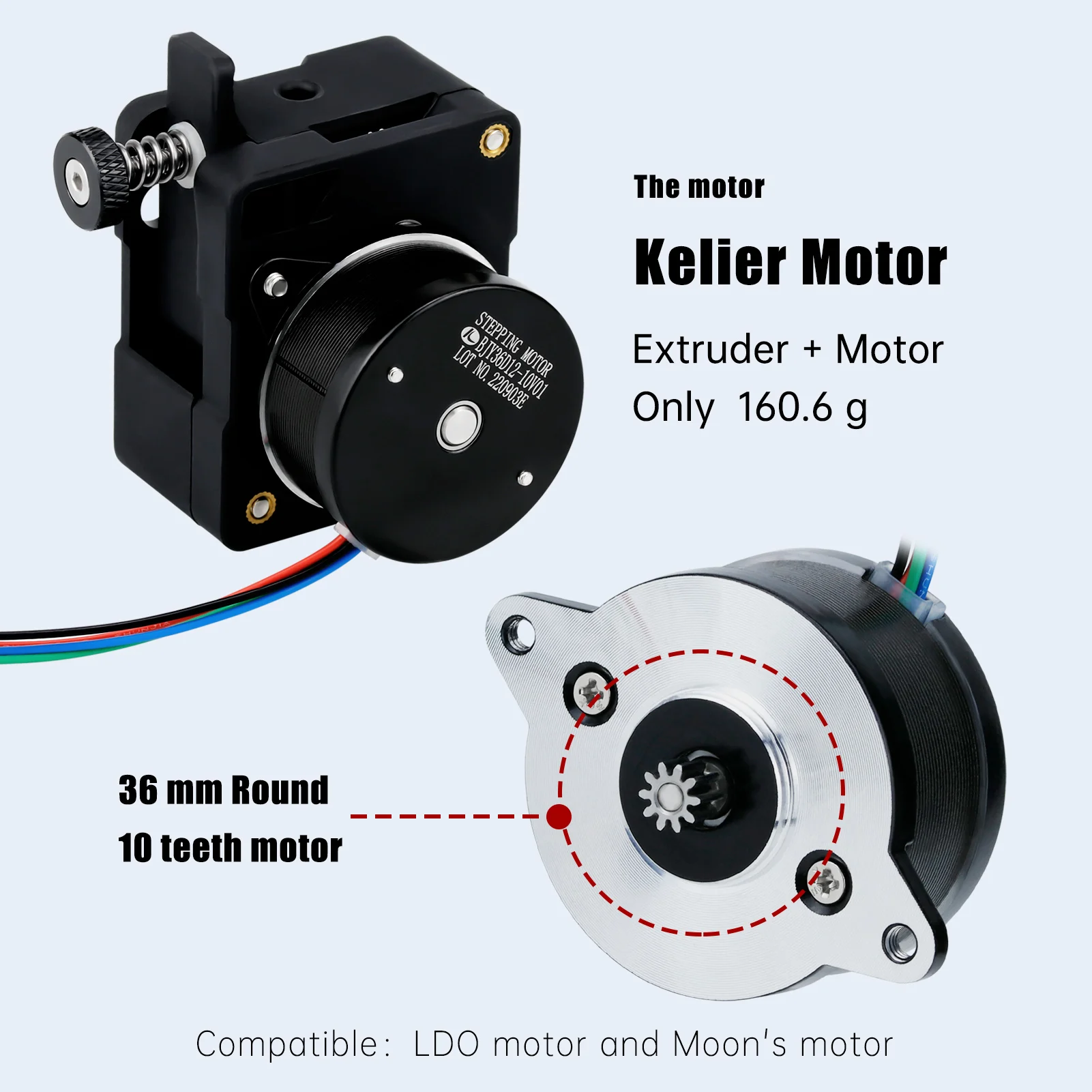 Mini Dual Drive Gear Extrusora, Compatível com