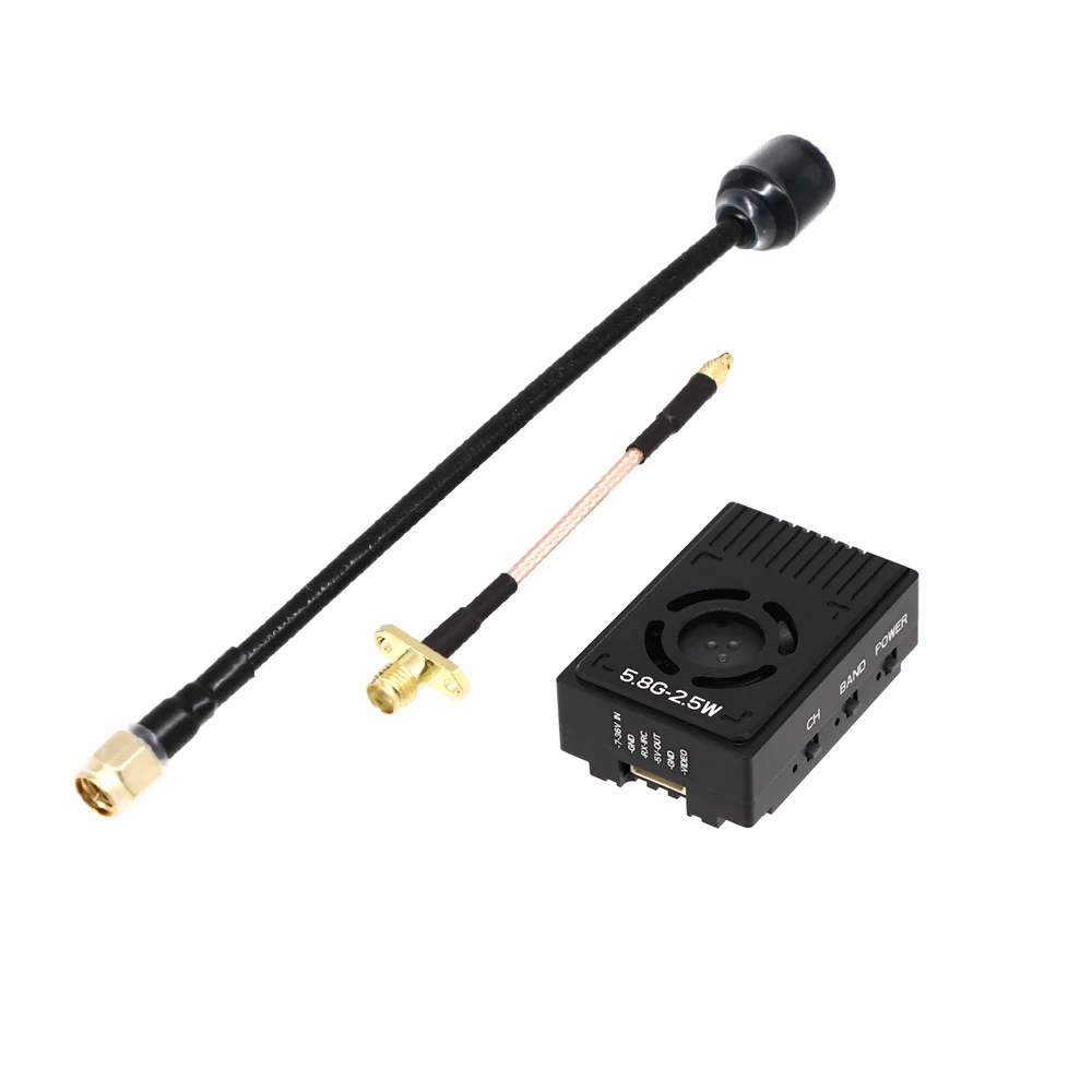 

FPV Transmitter 5.8G 2.5W VTX 48CH 25mW/400mW/800mW/1600mW/2500mW/Pit Racing Drone Video Transmitter MMCX IRC