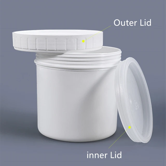 Empty 300ml 350ml Round Plastic Jar with Inner Lid Food Grade Storage  Container Leakproof Liquid Cream Bottle 1PCS