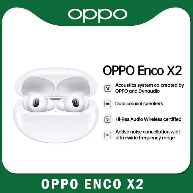 OPPO ENCO X2 TWS Wireless Headphones Bluetooth 5.2 Active Noise Cancelling  Qi Wireless Charging Earphone LHDC Earbuds - AliExpress