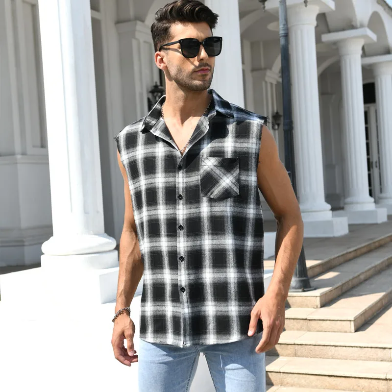 Casual Plaid Sleeveless Shirt for everyday wear13