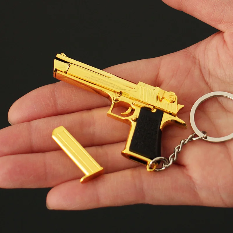 1:4 Metal Desert Eagle Premium Detachable Pistol Metal Pubg Toy Gun Model Collection Decorations Wooden Gift Alloy Keychain 3