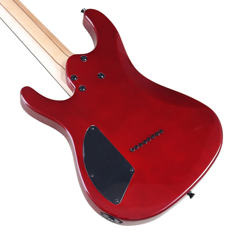 Tree Burl Top 8 String Electric Guitar Okoume Wood Body 39 Inch 7 String 24 Frets Electric Guitarra 5 Piece Of Combine Neck acoustic electric guitar,acoustic guitar,headless electric guitar,classical guitar,electric bass guitar