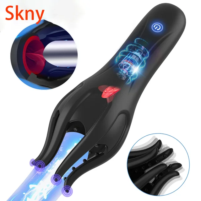 Männliche Eichel Stimulieren Massagegerät Leistungsstarke Penis Verzögerung Trainer Vibrator Drehen Masturbator Automatische Oral Höhepunkt Sex Spielzeug Für Männer 18 +