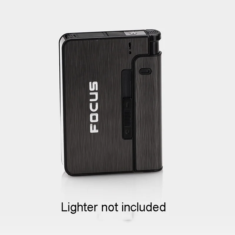 Sleek Portable Metal Cigarette Case - Holds 10 King Size Cigarettes, Perfect Gift