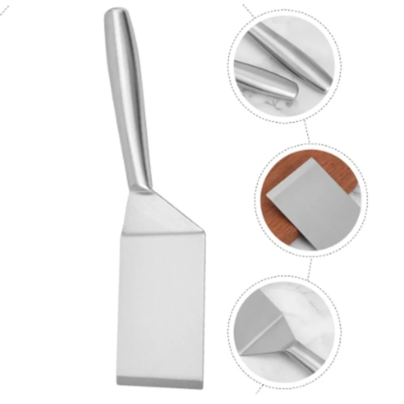 Stainless Steel Spatula Flat Spatula Large Fish Turner Grill Barbeque Turner Griddle Scraper Steak Pancake