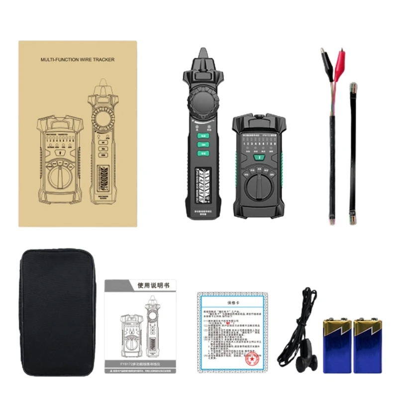 

K1KA FY8172 Network Cable Tester Wire Trackers Receiver RJ11/RJ45 Telephone Wire Trackers Tracers Toner Tool PoE-Tracking