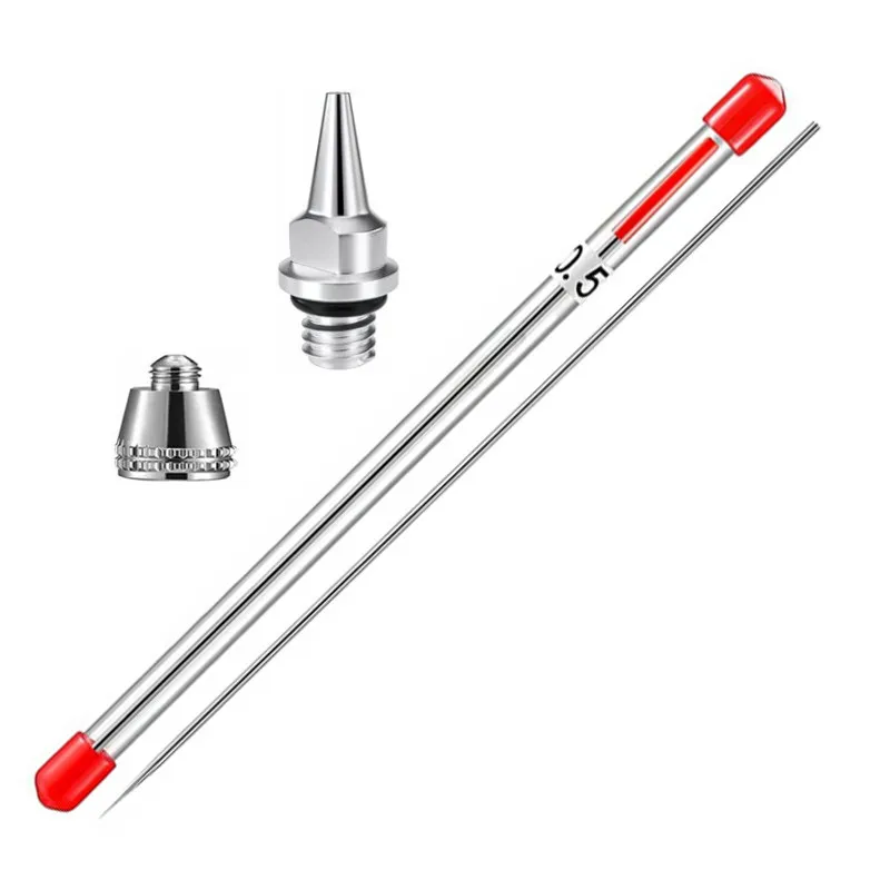 0.2 / 0.3 / 0.5mm 니들 노즐 에어 캡 및 노즐 캡 세트 교체 부품 키트 에어브러시 액세서리 모델 스프레이 도구