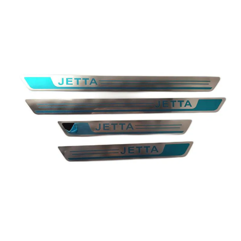 폭스바겐 JETTA MK6 용 스테인리스 스틸 초박형 자동차 문짝 씰 스커프 플레이트 페달 커버, 2012-2018, 4PCs/로트