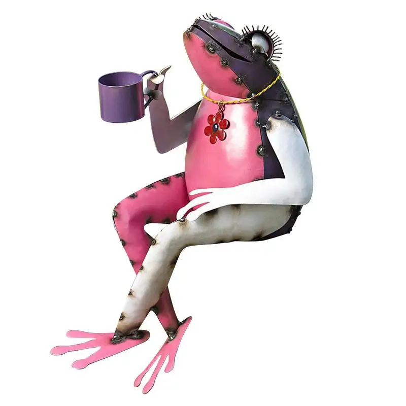 

Outdoor Frog Decor Metal Frog Decoration for Garden Landscape Patio Cute Yard Art for Park Balcony Lawn Ornament