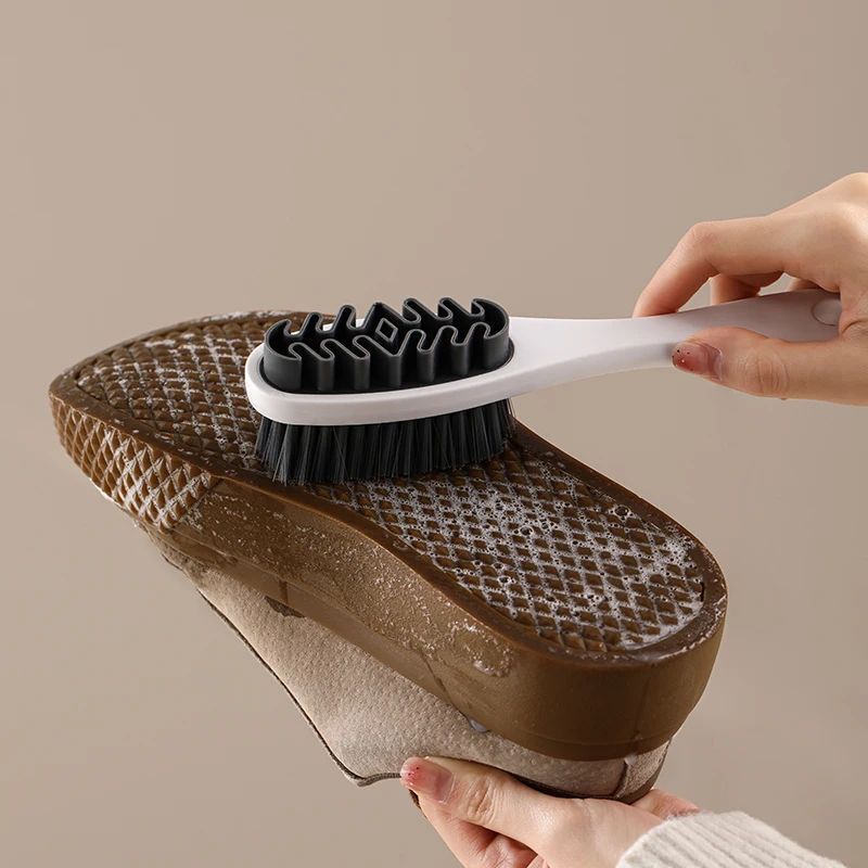 2 in 1 Scrub Suede Shoe Brush Double-sided Shoe Cleaning Brush Suede Cleaner Household Cleaning Soft TPR Laundry