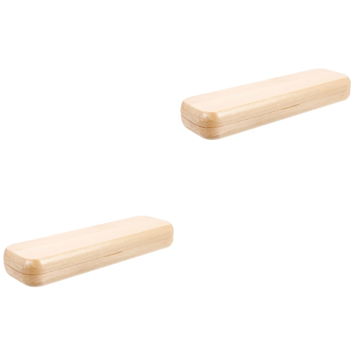 

Set of 2 Ballpoint Pen Wooden Pencil Case Gift Boxes Maple Decorative Organizer