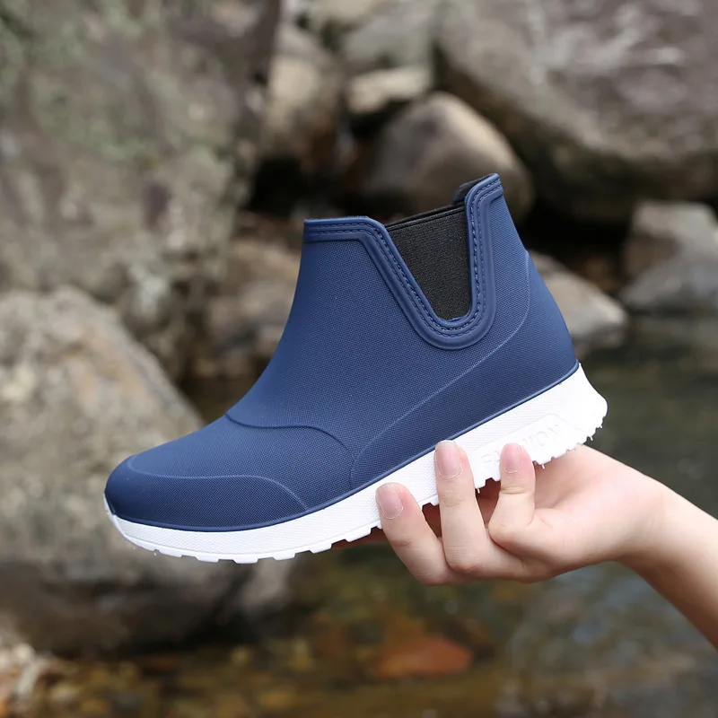 Bottes pluie imperméables unisexe hautes mode anti-dérapantes cuisine lavage auto pour hommes et femmes couple assorti