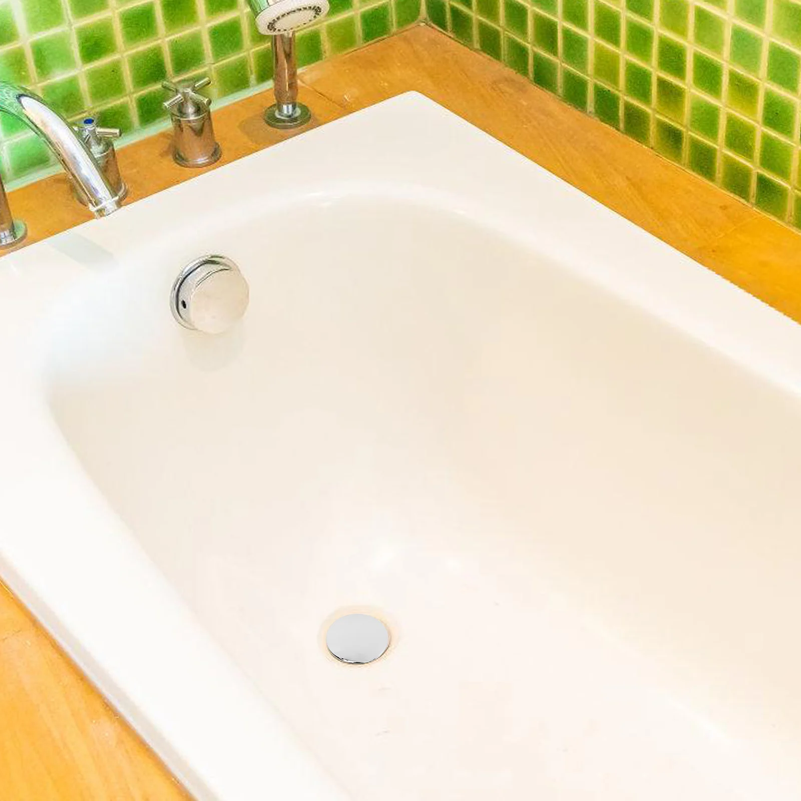 อ่างอาบน้ําประแจท่อระบายน้ํากรองอ่างล้างจานปลั๊ก 70 มม.ครอบคลุมน้ําซีลอ่างล้นป้องกันผมติดตั้งง่าย 1