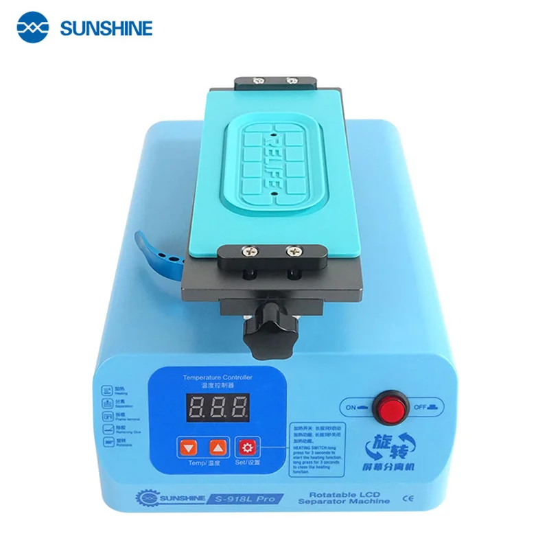 SUNSHINE S-918L Pro 7inch Rotate Hot Plate Separator Machine Strong Suction For iPhone Samsung LCD Display Repair Tool
