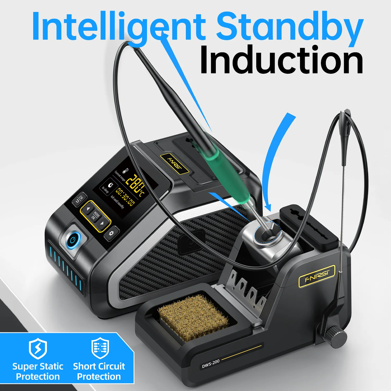 DWS-200 F210-3 Tips Soudure Station 110V-240V Noir