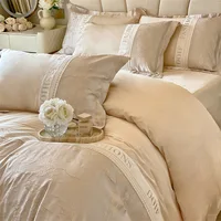 Ensemble de quatre pièces en coton léger et luxueux 60, housse de couette haut de gamme, drap de lit, matelas, literie 3