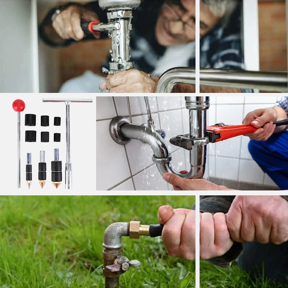 

1 Set Hot-melt Water Stop Pin 1 Inch/1/2 Inch/3/4 Inch PPR Pipe Strap Stopper Water Pipe Water Stop Tool for Plugging Bathtub