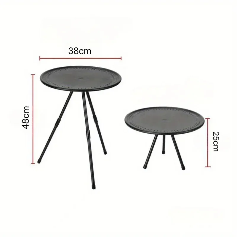 Outdoor Portable Folding Table Ultra Light Camping Triangular Support Small Round Table Adjustable Table Chair Simple Tea Table