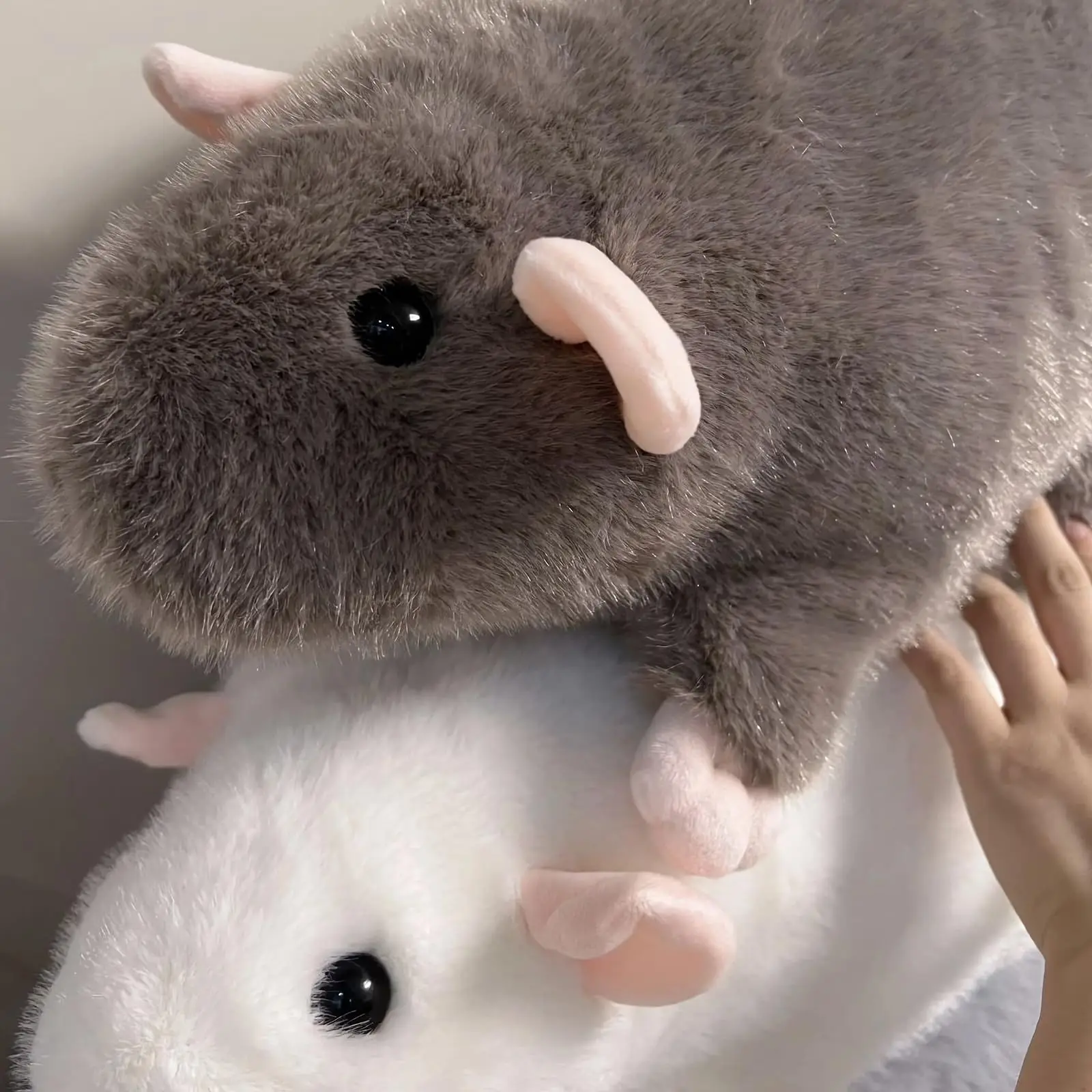 Chonky Fancy Plushie, coussin en peluche géante mignonne et réaliste, animal en peluche doux, modèle de rat, poupée décorative_voghion.com