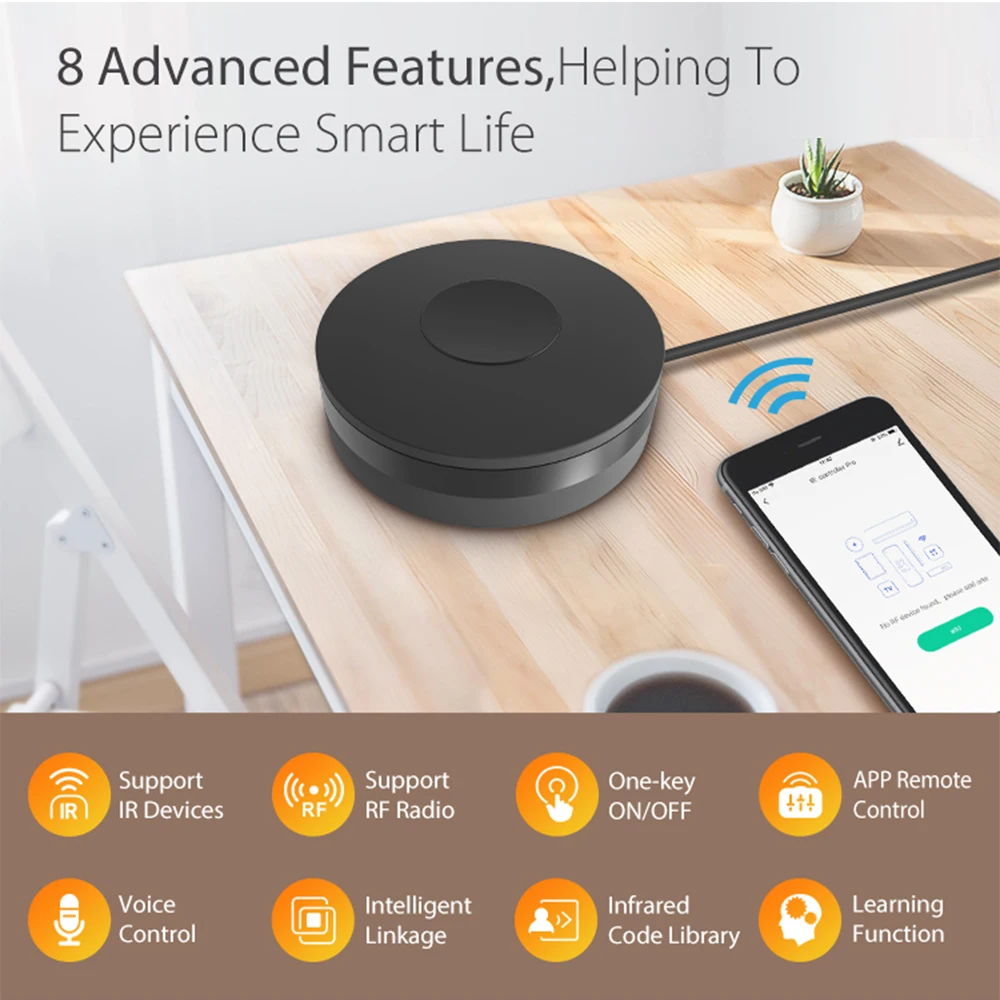 Smart WiFi IR RF Remote Control for Home Devices