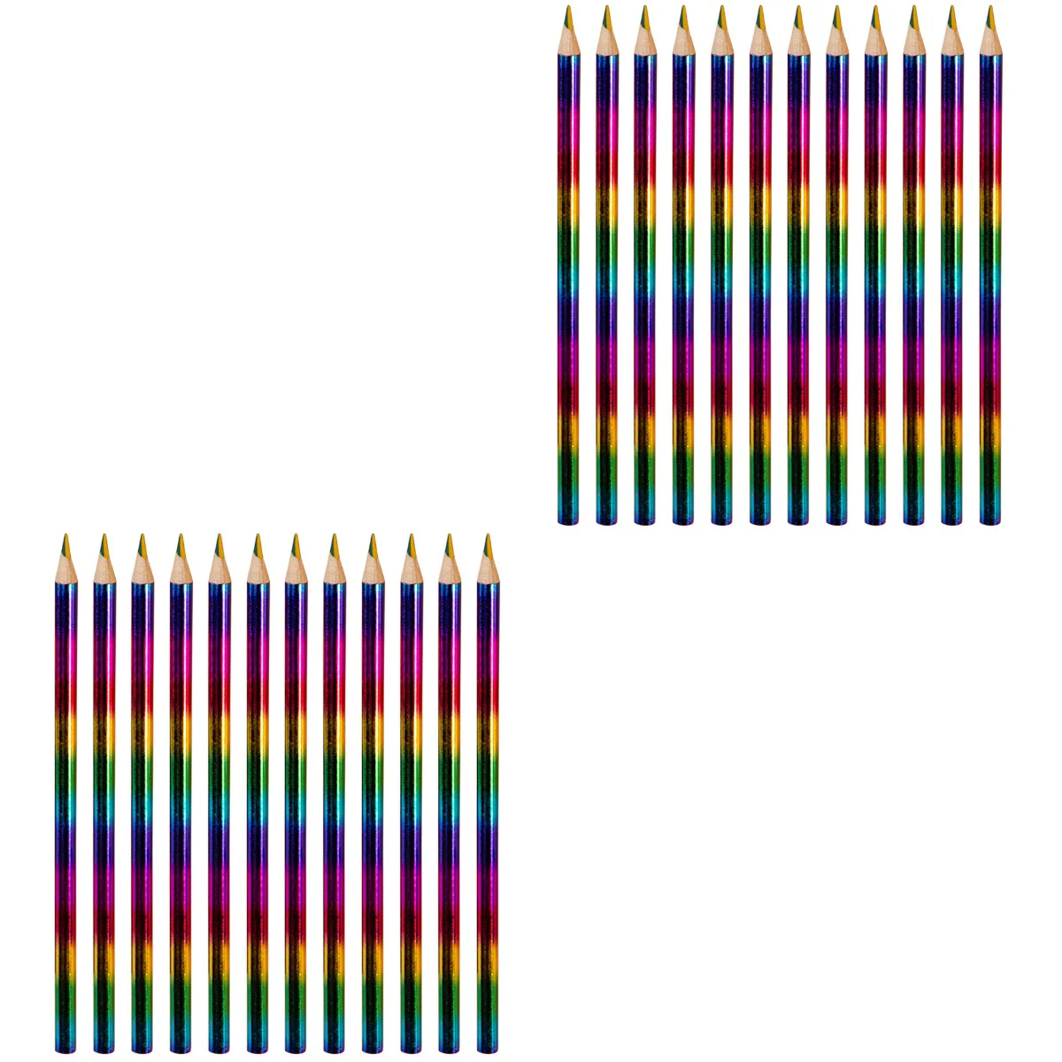 

2 Count Major Portable Rainbow Pencil Toddler Pencils Wooden Supplies Colored