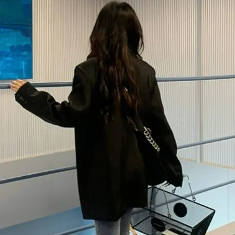 Women's Blazer Spring Autumn Casual Long Sleeve Suit Jacket 2023 New Fashion Office Commute Business Elegant Tops Oversize XS-L