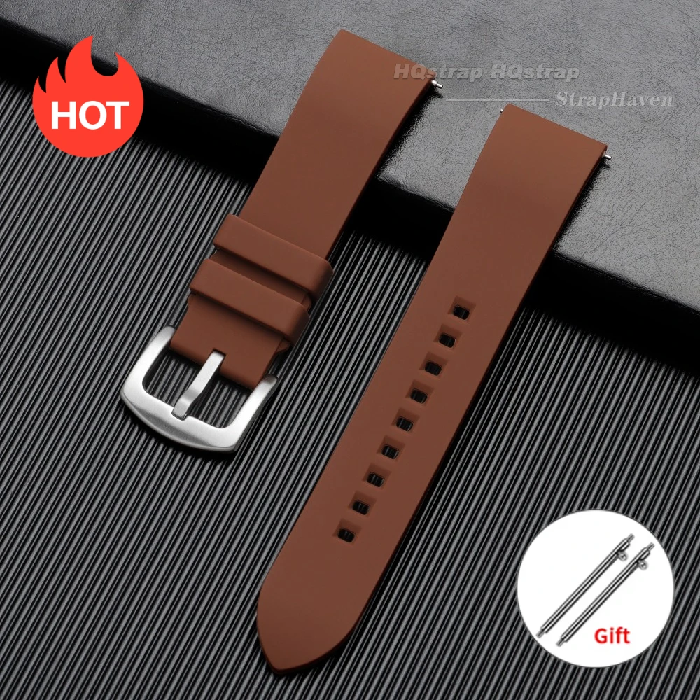 Versatile Waterproof Silicone Watch Strap - Quick Release, Soft, Unisex