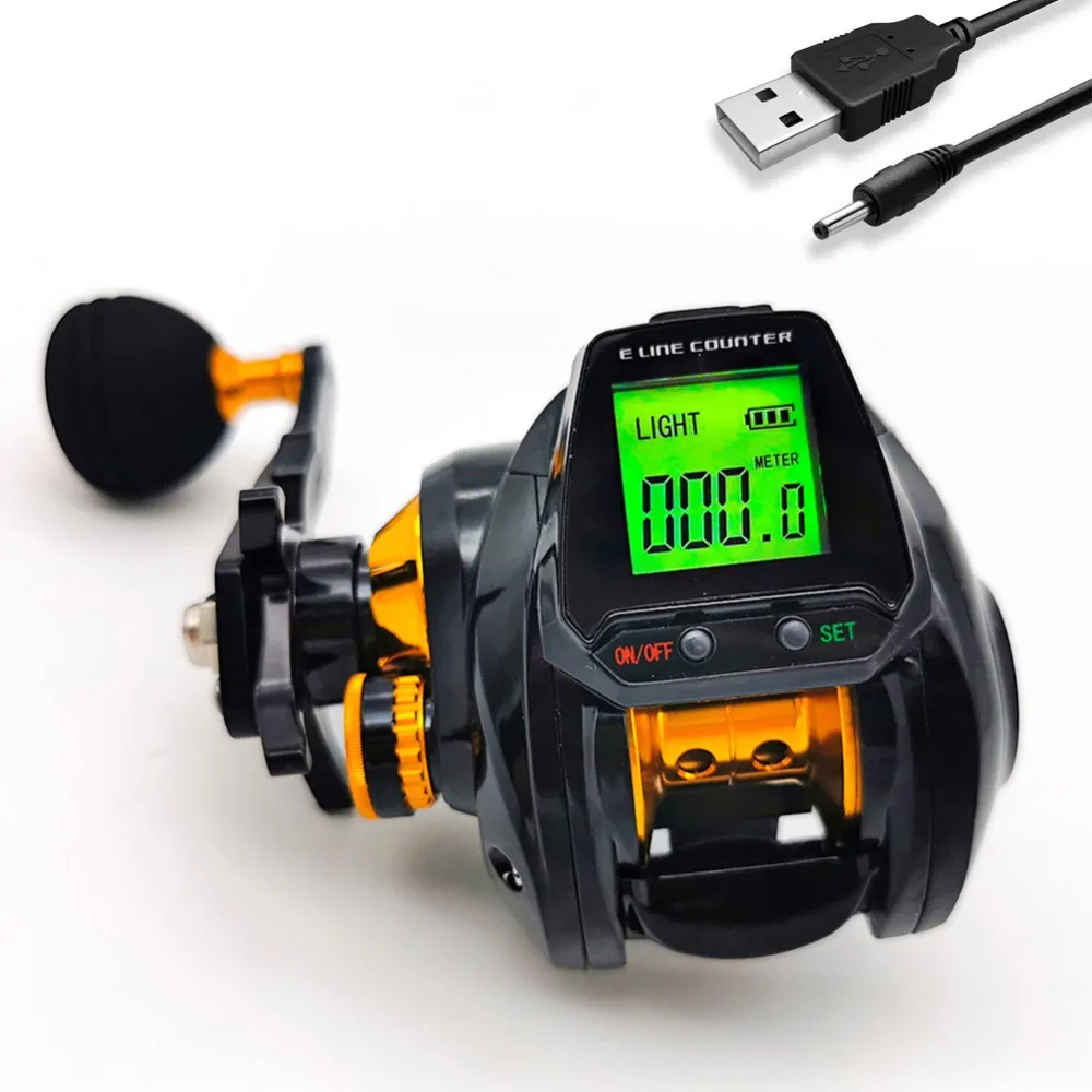 

Hook Reminder Digital Fishing Baitcasting Reel Line Counter 6.3:1 Digital Electric Counting Fishing Reel Large Display Electric