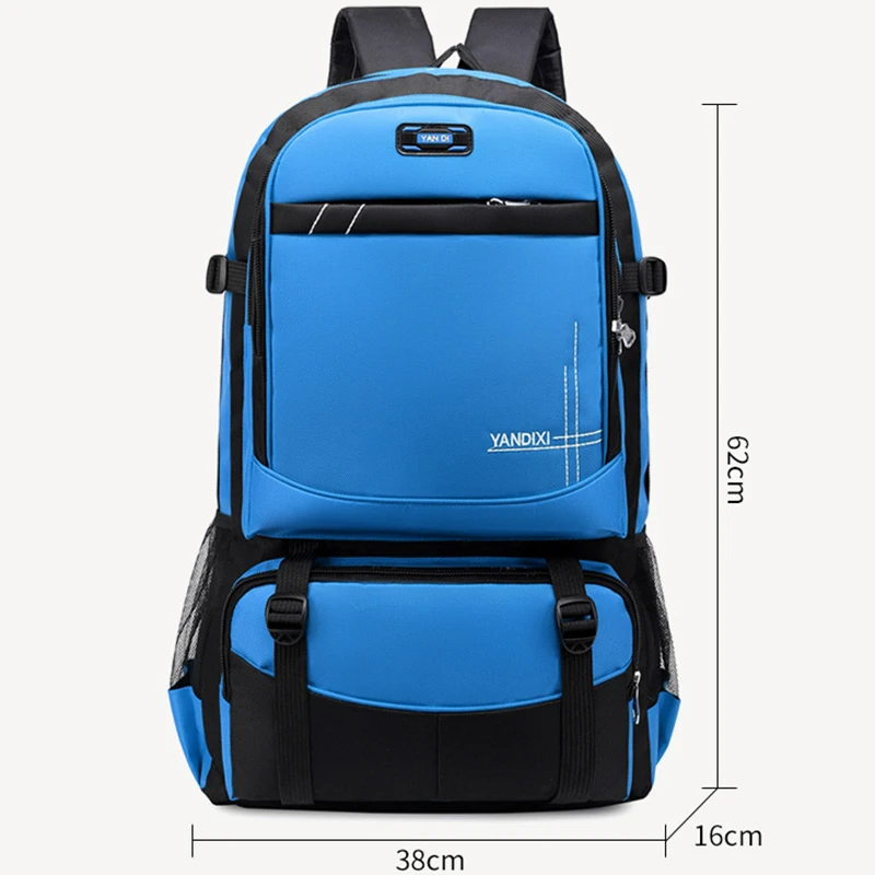 50L Men Unisex Outdoor Backpack Travel Pack Sports Bag Pack Fishing Hiking  Climbing Camping Rucksack For Male Women Female