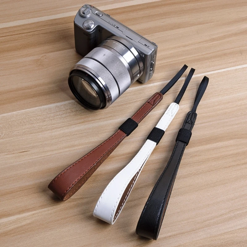 Premium Leather Camera Wrist Strap and Hand Grip Wristband