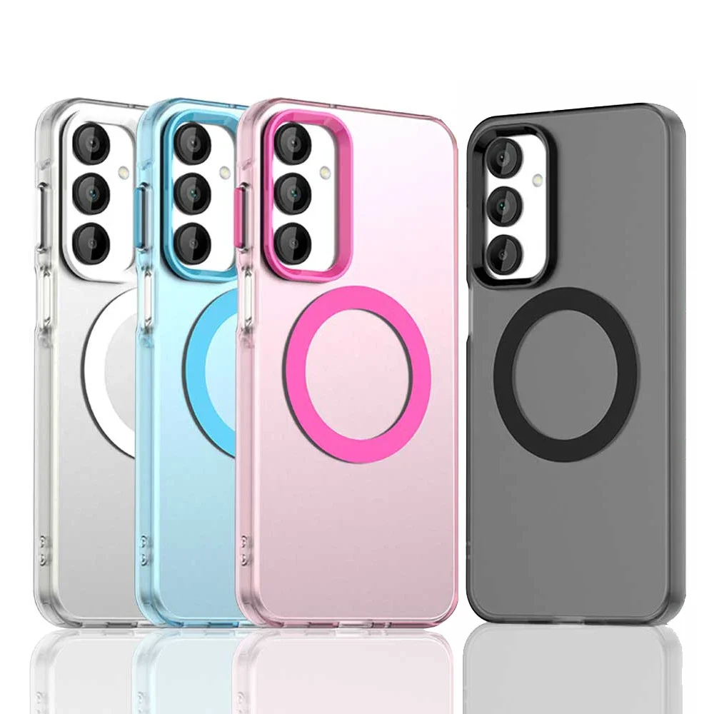 Magnetic Wireless Charging Candy Color Matte Silicone Phone Case